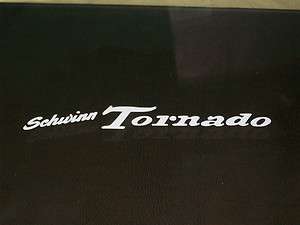 Vintage Schwinn Tornado Bicycle Chain Guard Decal Black or White 