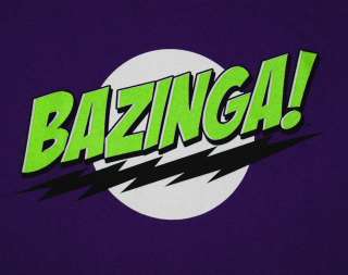 The Big Bang Theory Purple Bazinga Sheldon Superhero TV Show T Shirt 