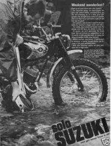 1966 SUZUKI MOTORCYCLE DIRT BIKE TRAIL STREET CYCLE AD  