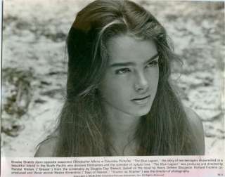 1980 Brooke Shields Actress Blue Lagoon Movie Scene Island Hair Press 