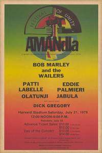 Bob Marley Amandla Festival 1979 Concert Poster  Boston  