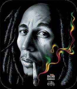 Bob Marley Rasta Smoke 4 x 4.75 Sticker  