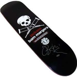  Bam Margera Jackass Skull & Crutches Skateboard Deck 