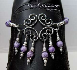 Fancy Purple Boot Bling Boot Bracelet Jewelry Cowboy 