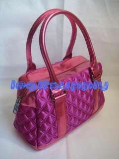 MARC JACOBS Fuschia Quilted Satin Bowler Bag Speedy  