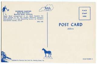   TRAILER @ BEACH BEND PARK CAMPGROUND BOWLING GREEN KY POSTCARD 122811A