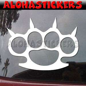SPIKE BRASS KNUCKLES Vinyl Decal Car Window Sticker A61  
