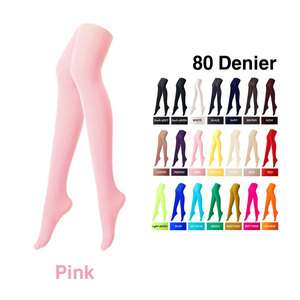 Pink Color] Opaque Womens Pantyhose Stockings Tights Leggings Colour 
