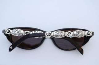 BRIGHTON HARLEQUIN PABLOS PASSION Silver Flower Tortoise Sunglasses 