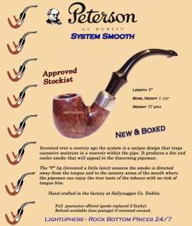 PETERSON SYSTEM SMOOTH 317 BRIAR PIPE (NEW & BOXED)  
