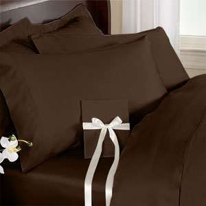  Solid Chocolate Queen Size 300 thread count 8PC Bed In A Bag 