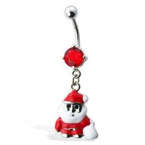  Santa Claus christmas belly button ring Jewelry