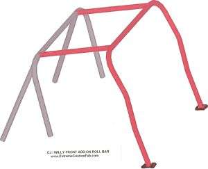 Front Roll Bar Kit Jeep CJ5 CJ7 MB AMC Willy Roll Cage  