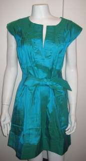 Calypso St Barth Silk Green Belt Loreal Dress L $250  