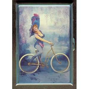   BICYCLE PHOTO ID CREDIT CARD WALLET CIGARETTE CASE COMPACT MIRROR