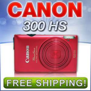 Canon PowerShot 300 HS Digital Elph Camera (Red) 610563301393  