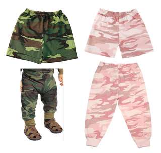Military Toddler Baby Bottom Clothes Camo Pants Shorts  