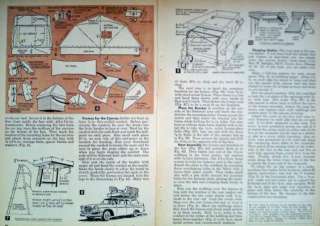 1961 Car Top CAMPER Pop Up Roof Compact Camping PLANS  