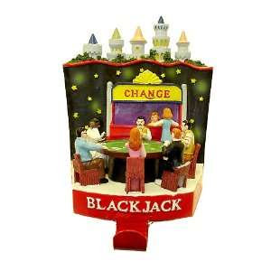  6.25 Casino Gambling Blackjack Table Christmas Stocking 