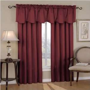 Bundle 26 Canova Blackout Drapes and Valance Set in Burgundy (10 