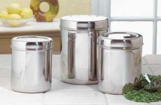 Stainless Steel Kitchen Canister Set of 3  
