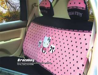 New Universal Lovel Kitty Lace Car Seat Cover Set 10pcs  