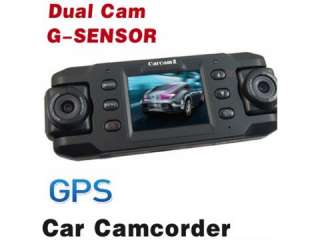   cam GPS car dvr twins cam carcam gps camera G sensor dual len  