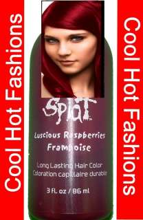 Splat Hair Dye Color Luscious Raspberries Red Long lasting Color Punk 