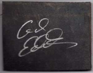 Carl Edwards Autographed Race Used Tire W/Coa  