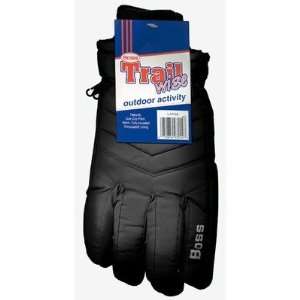  Boss 4232BL Large Black Insulated Lined Poplin Gloves 