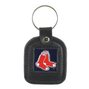 Boston Red Sox Square Leather Key Chain   MLB Baseball Fan 