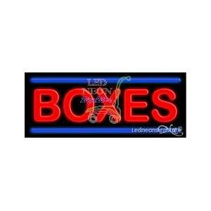Boxes Neon Sign 13 inch tall x 32 inch wide x 3.5 inch Deep inch deep 