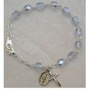   Rosary Bracelet Birthstone Zircon Blue December. 