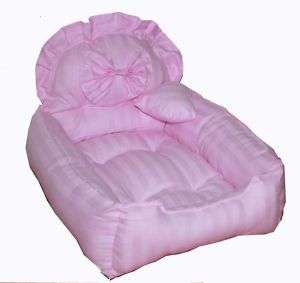 pink strip handmade cotton cat/pet/dog bed LUXURY  