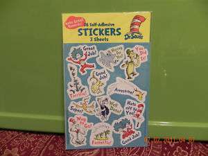 DR SEUSS CAT IN THE HAT STICKERS REWARDS PARTY SUPPLIES  