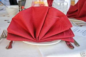 72 RED RESTAURANT DINNER CLOTH LINEN NAPKINS 20X20  