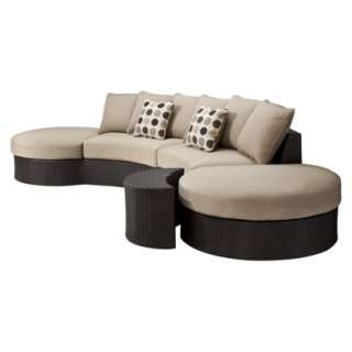 Lexus 3 Piece Wicker Patio Sectional Seating Furniture Set.Opens in a 