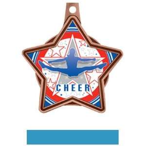  All Star Insert Custom Cheer Medals M 5501CH BRONZE MEDAL 