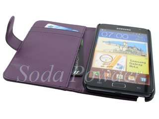 Book Type Leather Case Pouch with Slots for Samsung Galaxy Note N7000 
