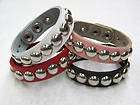 GENUINE LEATHER STUDDED BAND BRACELET CUFF WITH ROUND STUD STUDS PUNK 