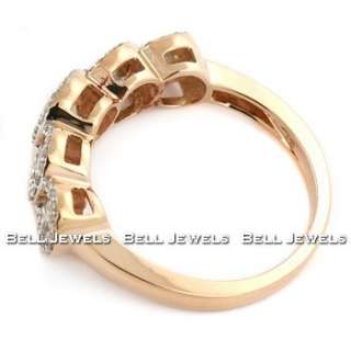 38CT BROWN CHAMPAGNE DIAMOND ANNIVERSARY / WEDDING RING 14K PINK 