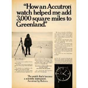  1970 Ad Accutron Bulova Watch David Humphreys Explorer 