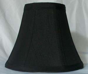 Chandelier Shade Bell Shape in Black SIlk  