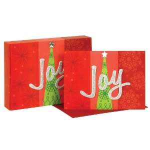 CR Gibson Twinkle Type Christmas Boxed Cards, Twinkling Joy, 12 Count
