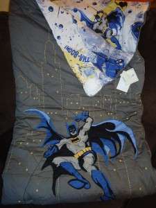 Pottery Barn Kids Batman Sleeping Bag with Batman Sham NWOT Comic 