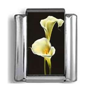    Calla Lilies Flower Still Life Photo Italian Charm Jewelry