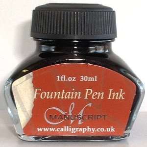  Manuscript Calligraphy Fountain Pen Ink 30ml Sepia Brown 