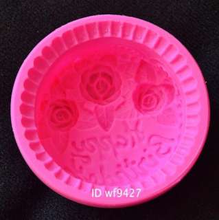   Silicone ROSES ROUND Soap Candle Cake Chocolate Mold Mould Pan  