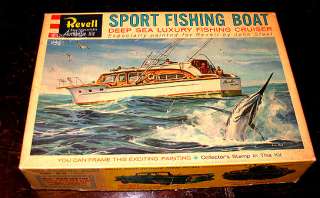 Rare Vintage 1960 Revell Chris Craft Deep Sea Sport Fishing Boat 