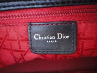 Christian DIOR Lady DIOR Black Cannage Leather Bag/ Tote Retail $2200 
